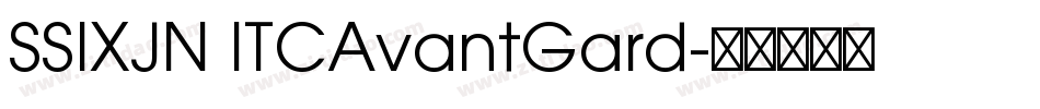 SSIXJN ITCAvantGard字体转换